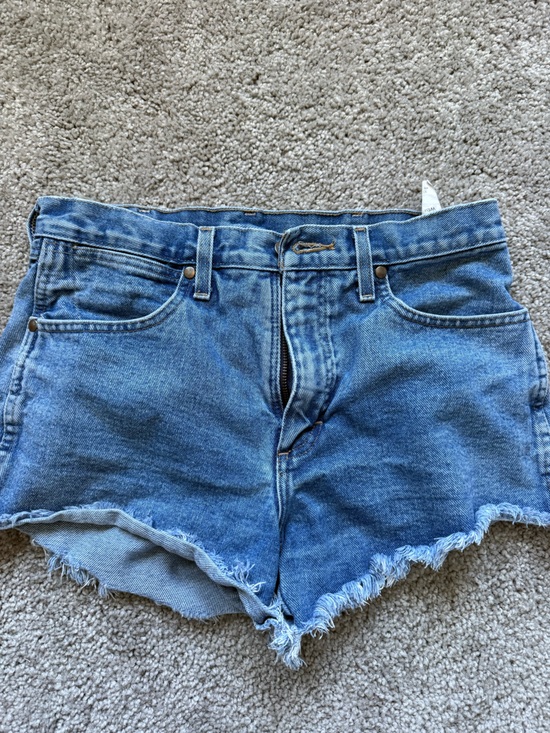 Wrangler Denim - Wrangler Light Blue High-Waist Denim Cutoff Shorts